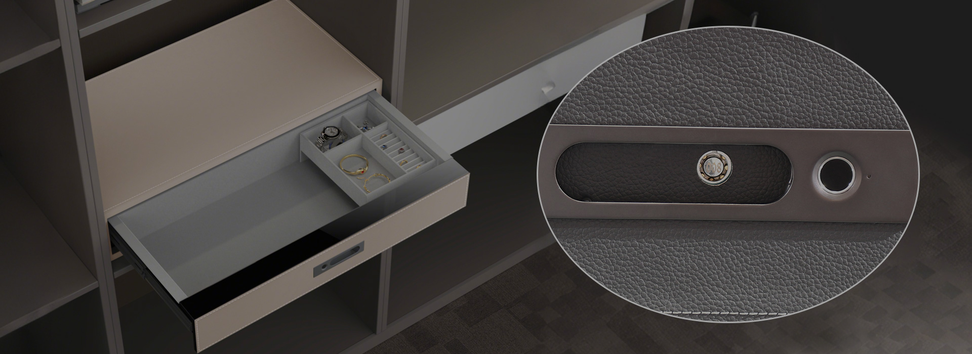 Leather Drawer Safe 9.545