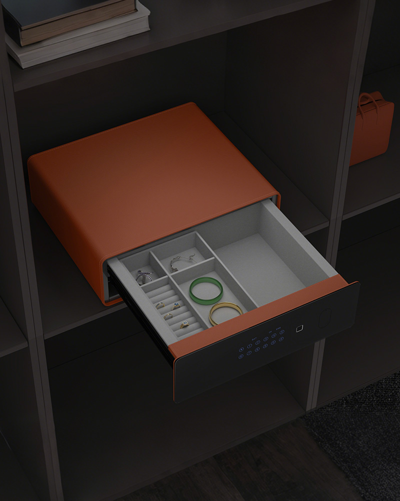 Single-layer leather drawer 9.129