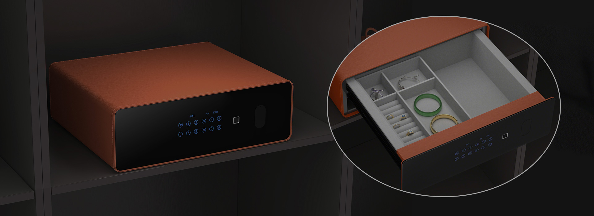 Single-layer leather drawer 9.129