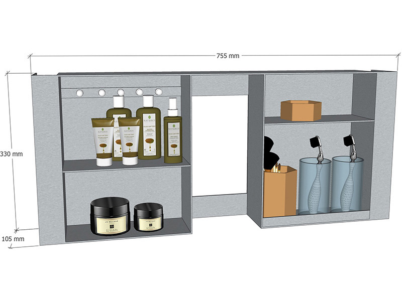 Bathroom Storage Cabinet 9.715 Features Storage Shelf