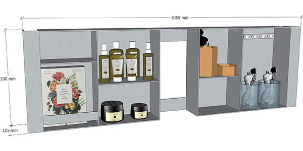 Bathroom Storage Cabinet 9.715 Layout 1064