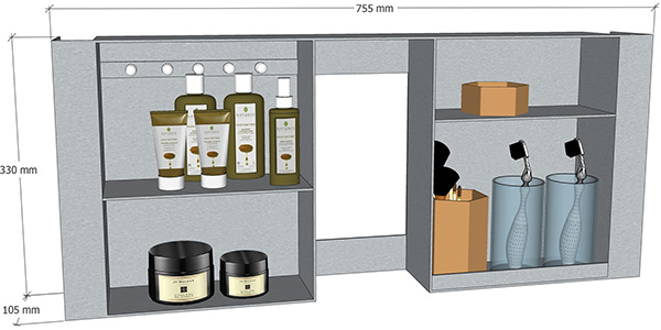 Bathroom Storage Cabinet 9.715 Layout 764