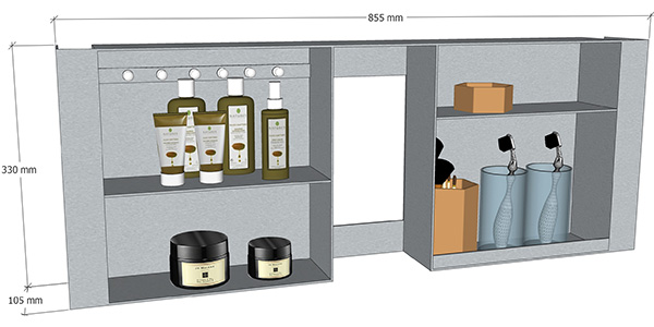 Bathroom Storage Cabinet 9.715 Layout 864