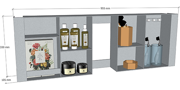 Bathroom Storage Cabinet 9.715 Layout 964