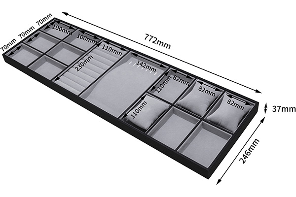 Digital Safe Drawer T3PC1-W Jewelry Tray Dividers-B (864)