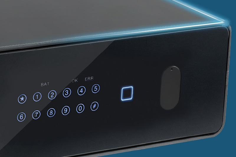 Leather Biometric Drawer F129 Features Safe Case