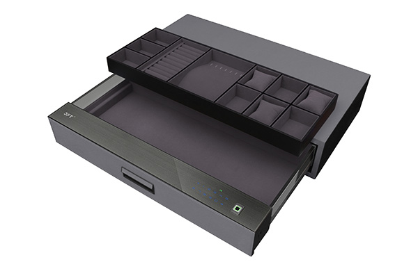 Leather Drawer Safe 9.512 9.512-764 Gray