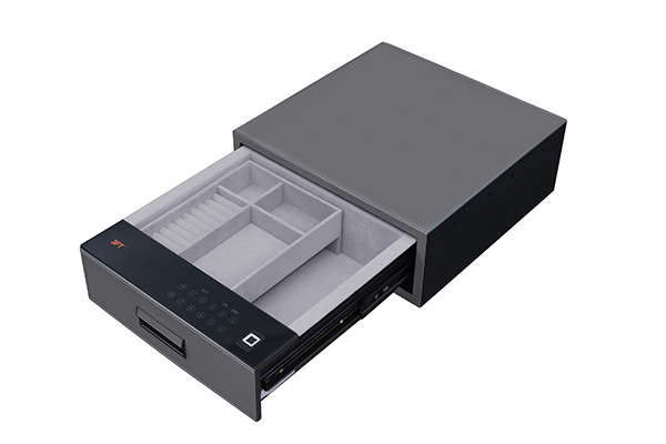 Leather Drawer Safe 9.531 Color 400 Gray