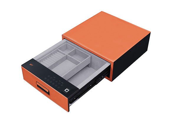 Leather Drawer Safe 9.531 Color 400 Orange