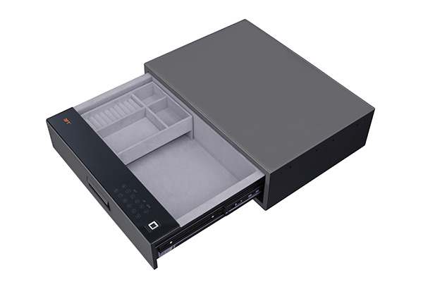 Leather Drawer Safe 9.531 Color 464-580 Gray
