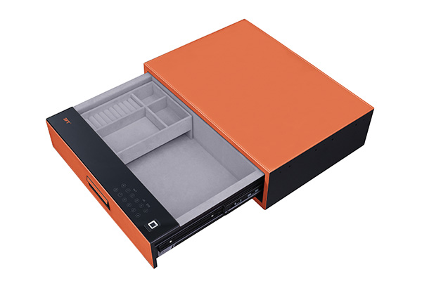 Leather Drawer Safe 9.531 Color 464-580 Orange