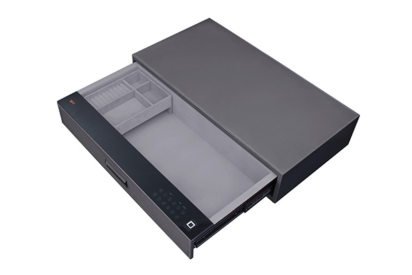 Leather Drawer Safe 9.531 Color 664-764 Gray