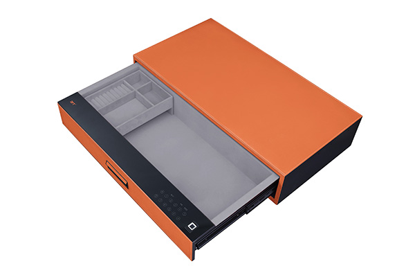Leather Drawer Safe 9.531 Color 664-764 Orange