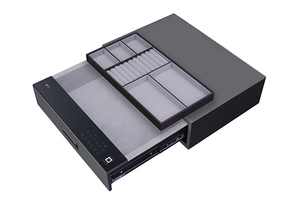 Leather Drawer Safe 9.532 Color 464-564 Gray
