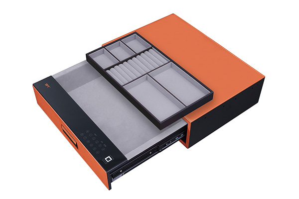 Leather Drawer Safe 9.532 Color 464-564 Orange