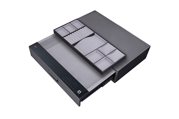 Leather Drawer Safe 9.532 Color 664 Gray