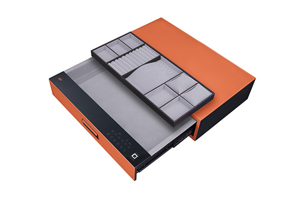 Leather Drawer Safe 9.532 Color 664 Orange