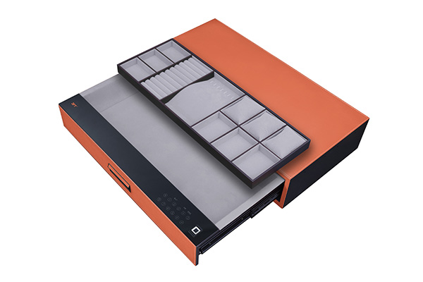 Leather Drawer Safe 9.532 Color 764 Orange