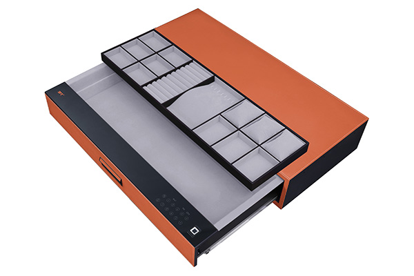 Leather Drawer Safe 9.532 Color 864 Orange