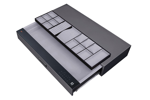 Leather Drawer Safe 9.532 Color 964 Gray