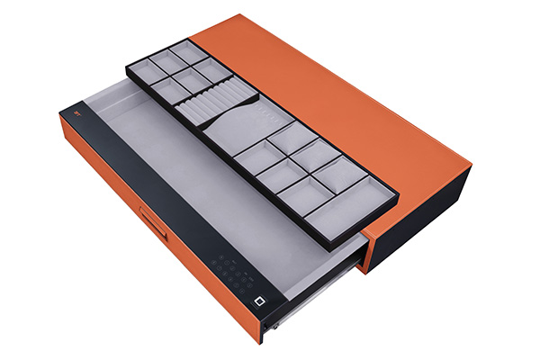 Leather Drawer Safe 9.532 Color 964 Orange