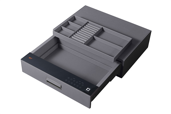 Leather Drawer Safe 9.533 Color 464-564 Gray