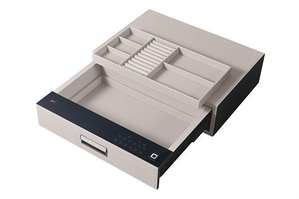 Leather Drawer Safe 9.533 Color 464-564 Off White