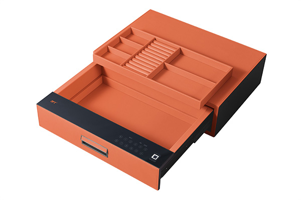 Leather Drawer Safe 9.533 Color 464-564 Orange