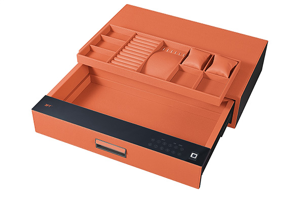 Leather Drawer Safe 9.533 Color 664 Orange