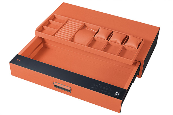 Leather Drawer Safe 9.533 Color 764 Orange
