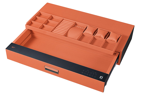 Leather Drawer Safe 9.533 Color 864 Orange
