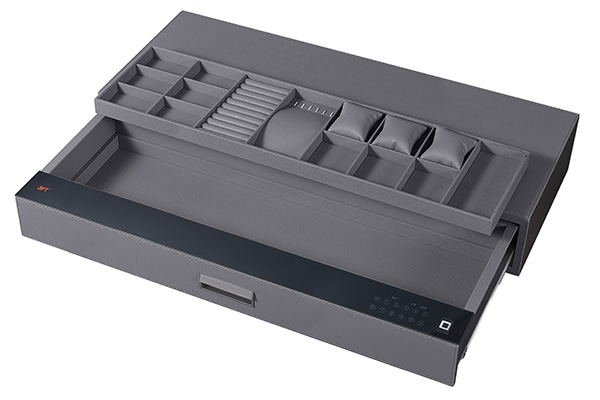 Leather Drawer Safe 9.533 Color 964 Gray