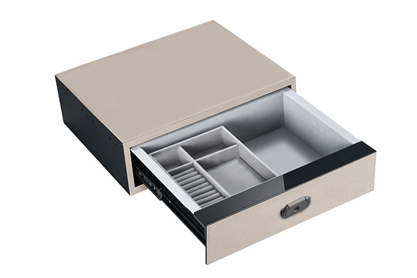 Leather Drawer Safe 9.541 Color Off White