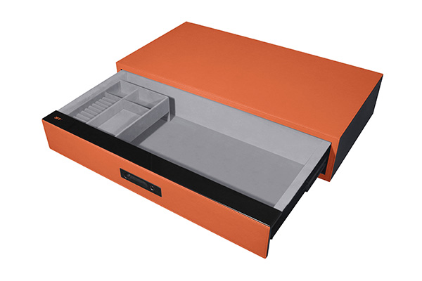 Leather Drawer Safe 9.545 Color 764 Orange