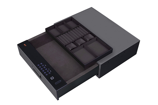 Leather Drawer Safe 9.572 Color 562 Gray