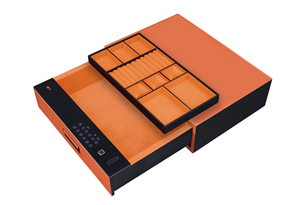 Leather Drawer Safe 9.572 Color 562 Orange