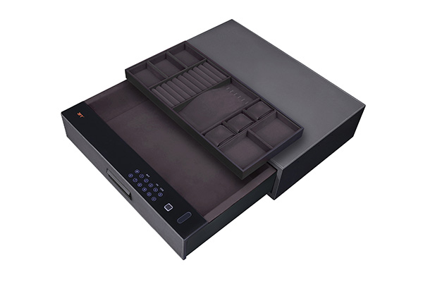 Leather Drawer Safe 9.572 Color 662 Gray