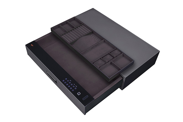 Leather Drawer Safe 9.572 Color 762-862 Gray