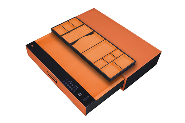 Leather Drawer Safe 9.572 Color 762-862 Orange