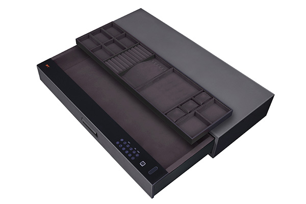 Leather Drawer Safe 9.572 Color 962 Gray