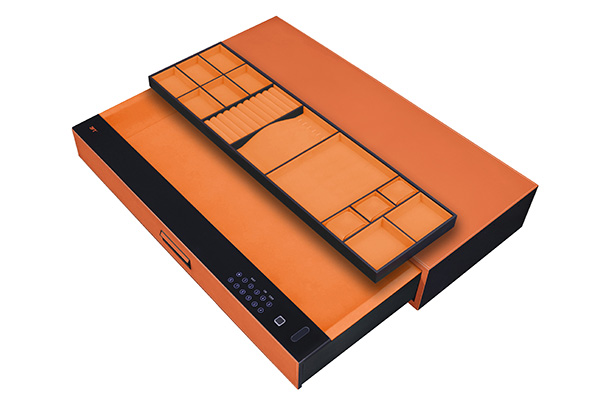 Leather Drawer Safe 9.572 Color 962 Orange