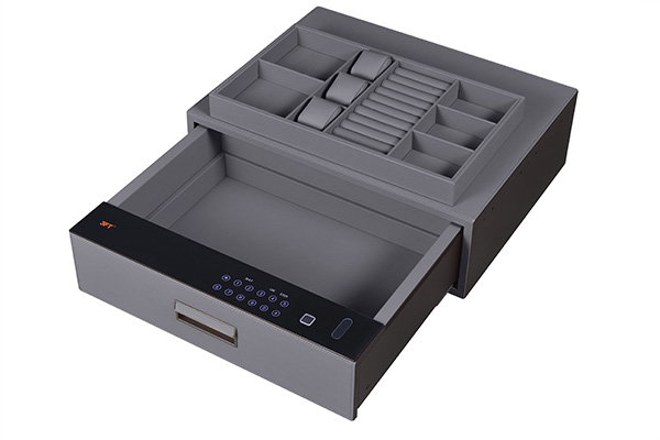 Leather Drawer Safe 9.573 Color 562 Gray