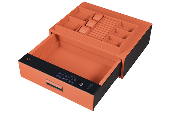 Leather Drawer Safe 9.573 Color 562 Orange