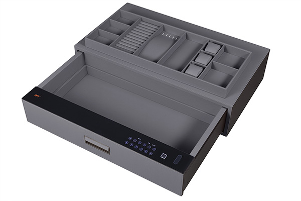 Leather Drawer Safe 9.573 Color 762-862 Gray