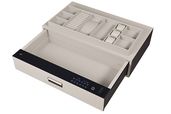 Leather Drawer Safe 9.573 Color 762-862 Off White