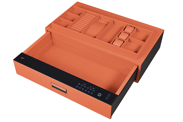 Leather Drawer Safe 9.573 Color 762-862 Orange
