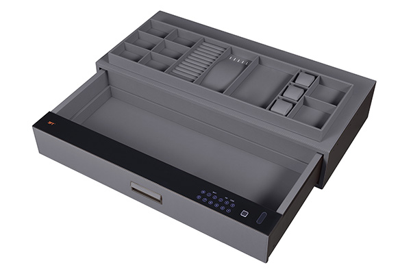 Leather Drawer Safe 9.573 Color 962 Gray