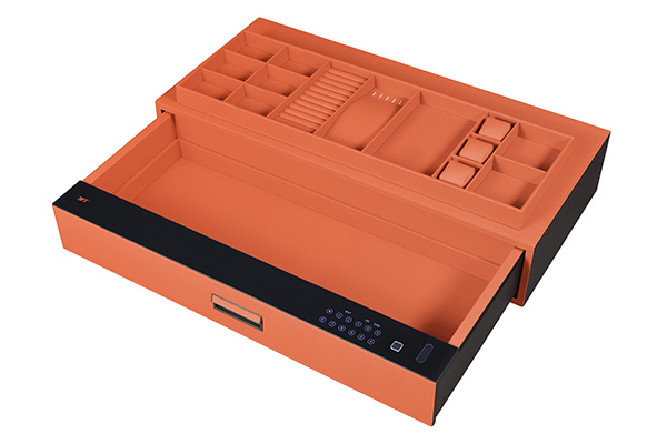Leather Drawer Safe 9.573 Color 962 Orange