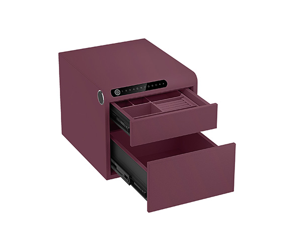 Leather Jewelry Organizer 9.125 9.125-2.5 Wine Red