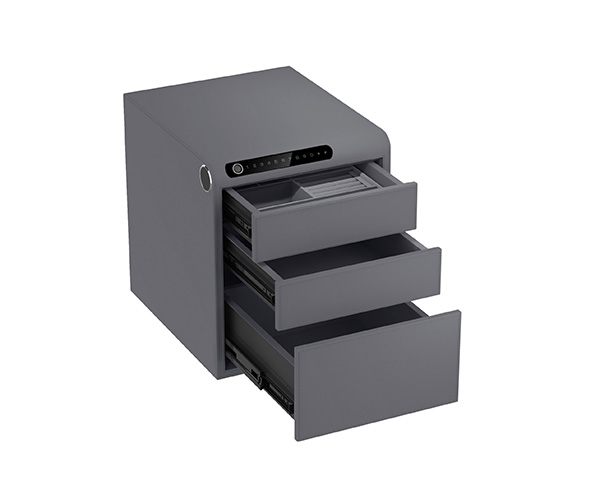 Leather Jewelry Organizer 9.125 9.125-3.5 Gray